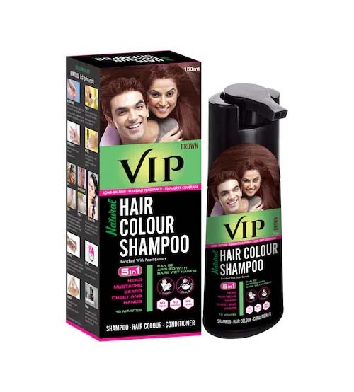 5in1 Vip Hair Color Shampoo Brown